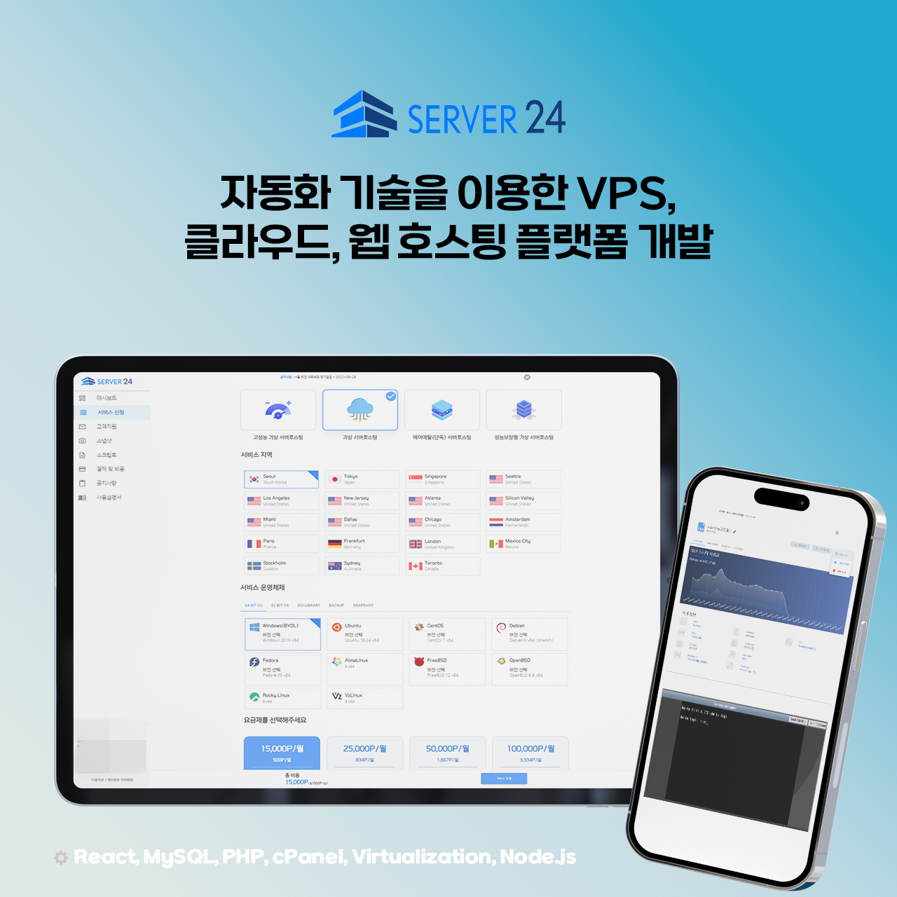 서버24 서버 호스팅 웹 솔루션